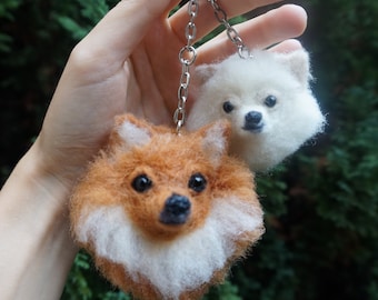 Pet Portrait Keychain/ Pet portrait/ Dog keychain/ Dog face keychain