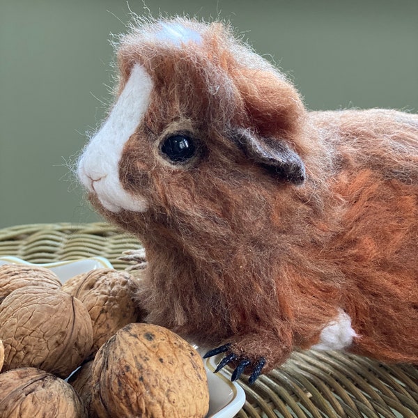 Your Guinea Pig sculpture, Realistic custom guinea pig figurine, Gift after pet loss