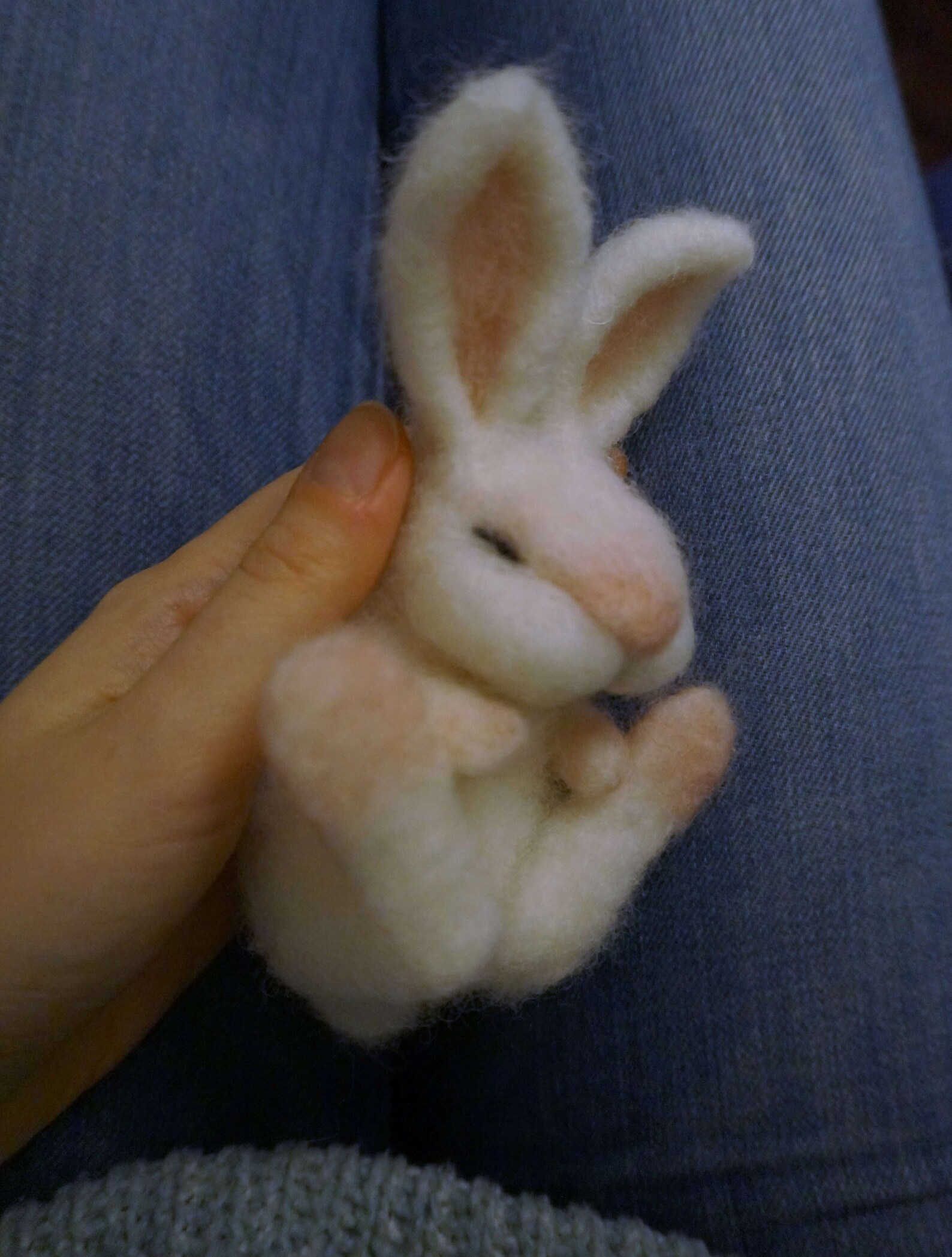 Needle felted Sleeping Bunny, Little Bunny OOAK, Bunny photo prop ...