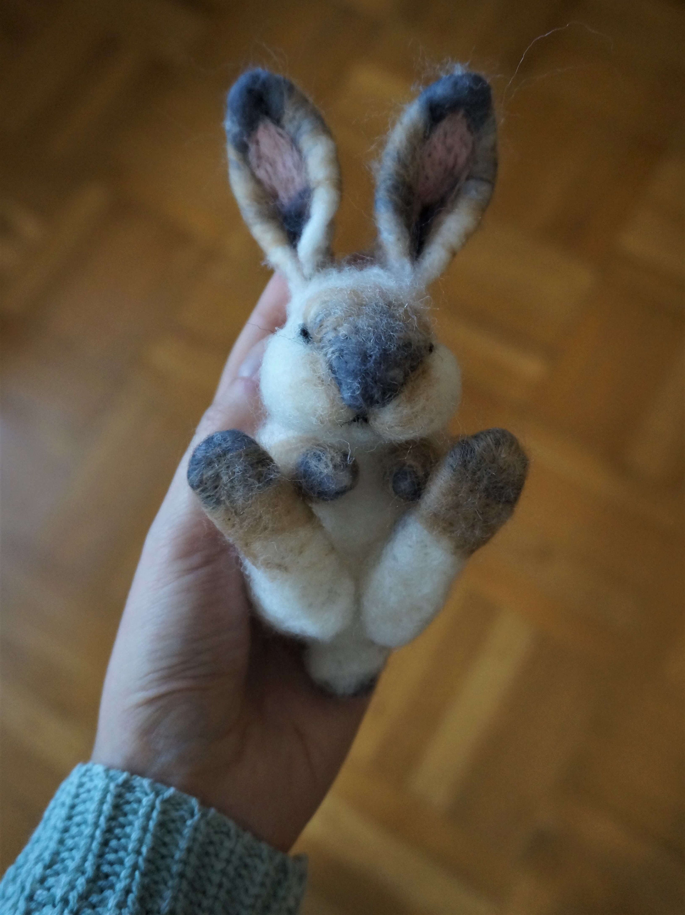 Needle felted Sleeping Bunny, Little Bunny OOAK, Bunny photo prop ...