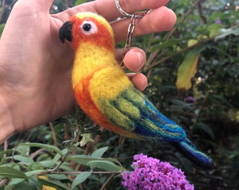 Pet Portrait Keychain/ Pet portrait/ Parrot keychain/ Parrot figurine keychain/ Ara keychain/ Parrot OOAK