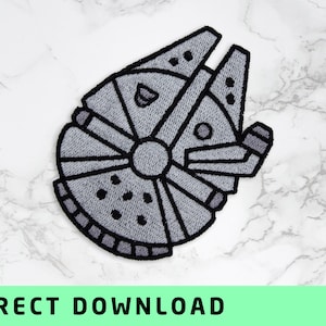 Star Wars Millennium falcon / Embroidery file/ Embroidery template/ Digital download / Patch design / For shirts, jackets, hats, towels