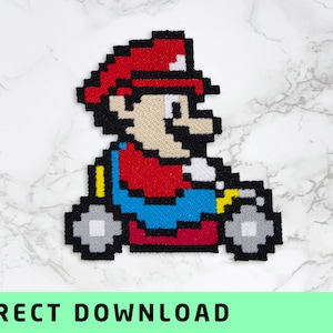 Mario kart / Embroidery file/ Embroidery template/ Digital download / Patch design / For shirts, jackets, jeans, hats, towels