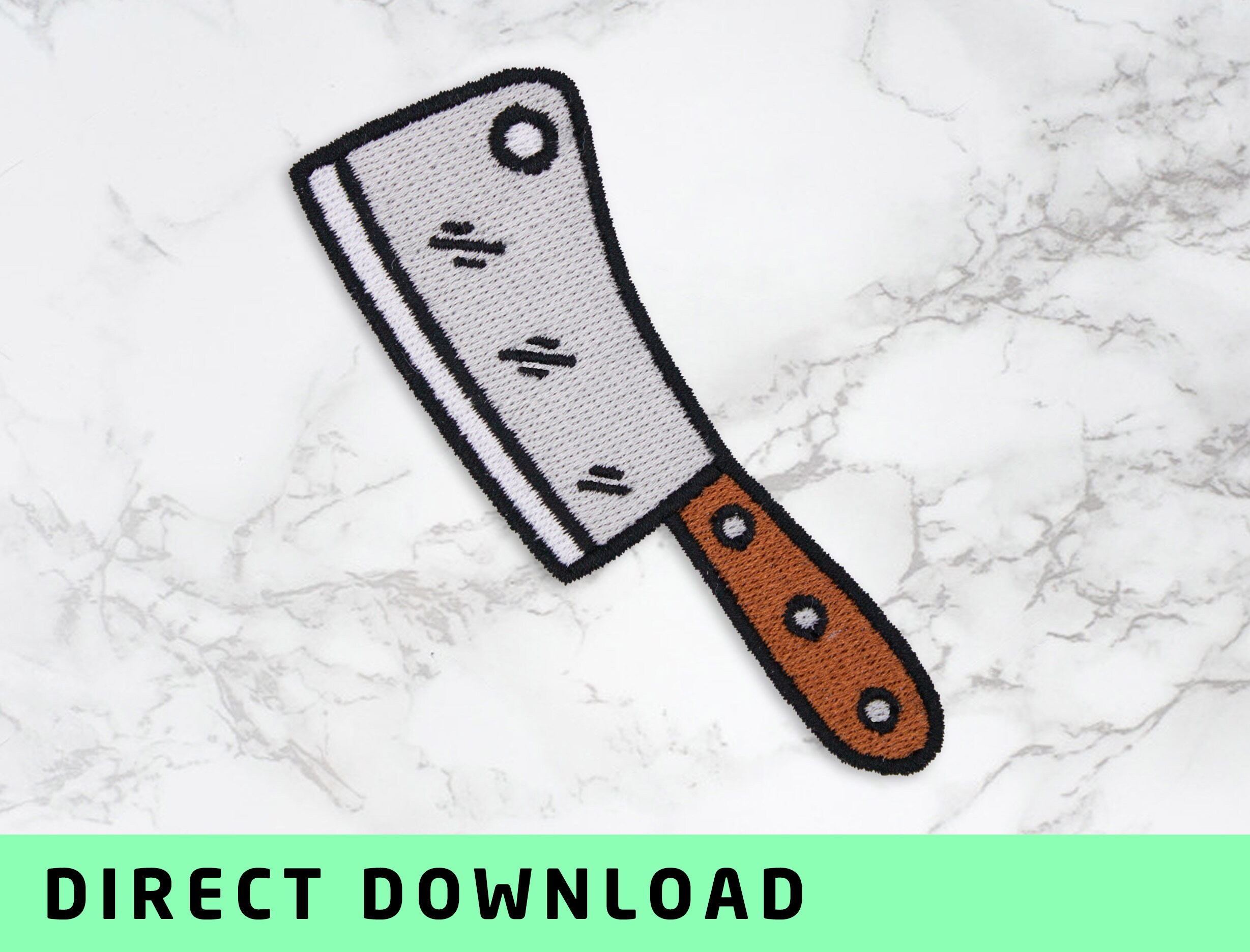 Meat Cleaver / Embroidery File/ Embroidery Template/ Digital Etsy