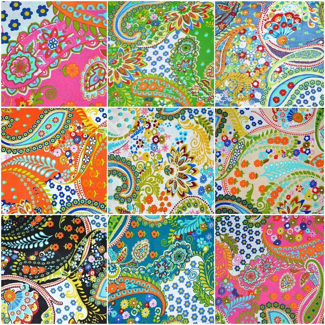Indian Cotton Fabric by yard Summer Dresses in Paisley Etsy