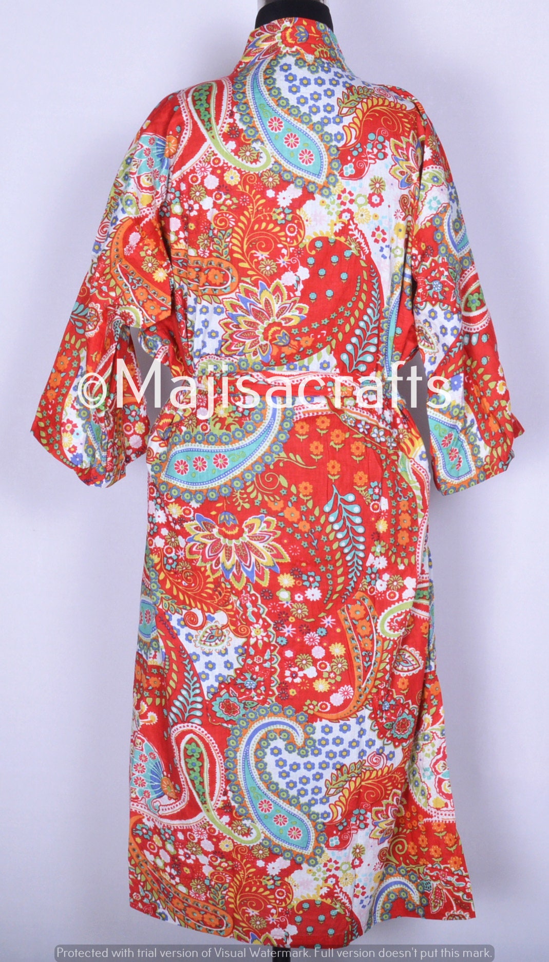 paisley print robe