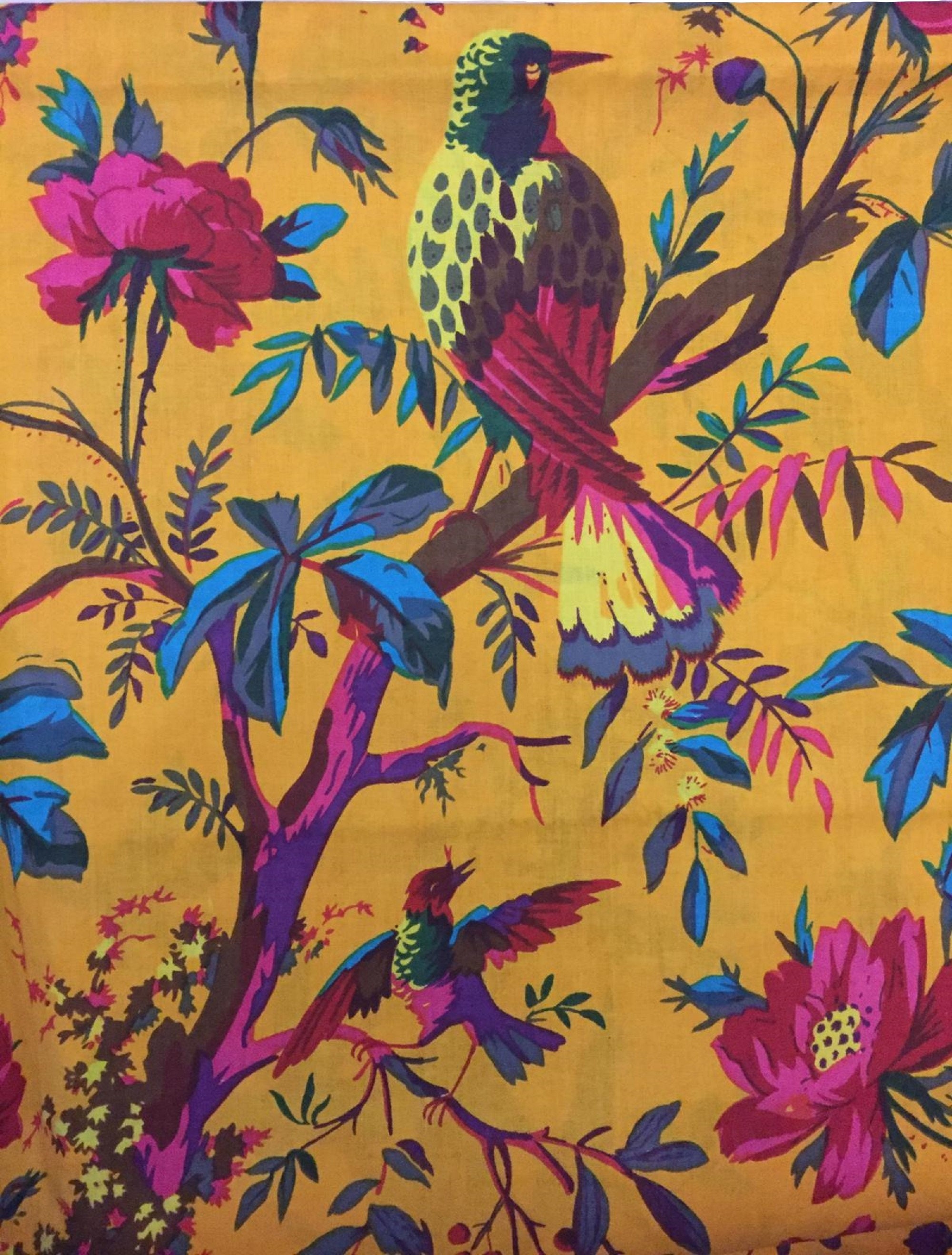 Indian Cotton Fabric Summer Dresses Hand Block Print Boho Etsy