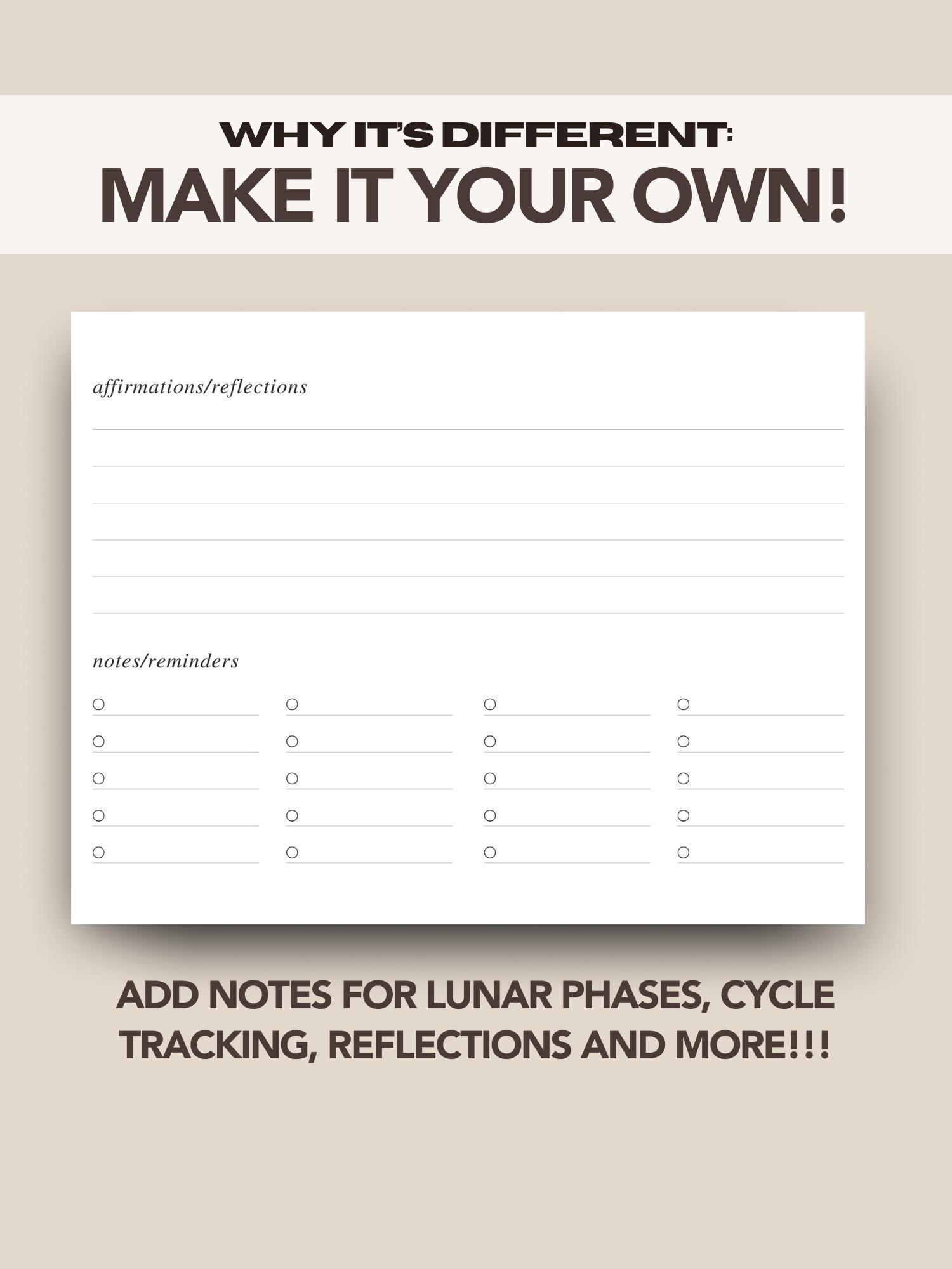 2026 13-month Printable Calendar | 28-day Cyclical Calendar ...