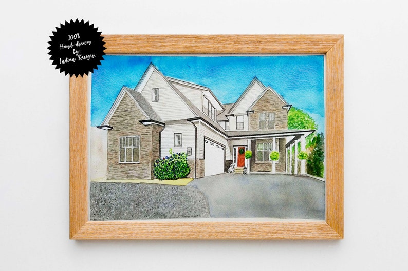 House Drawing From Photo,House Portrait From Photo,House Painting From Photo,Hand drawn House Portrait,Watercolor House From Photo,House ske