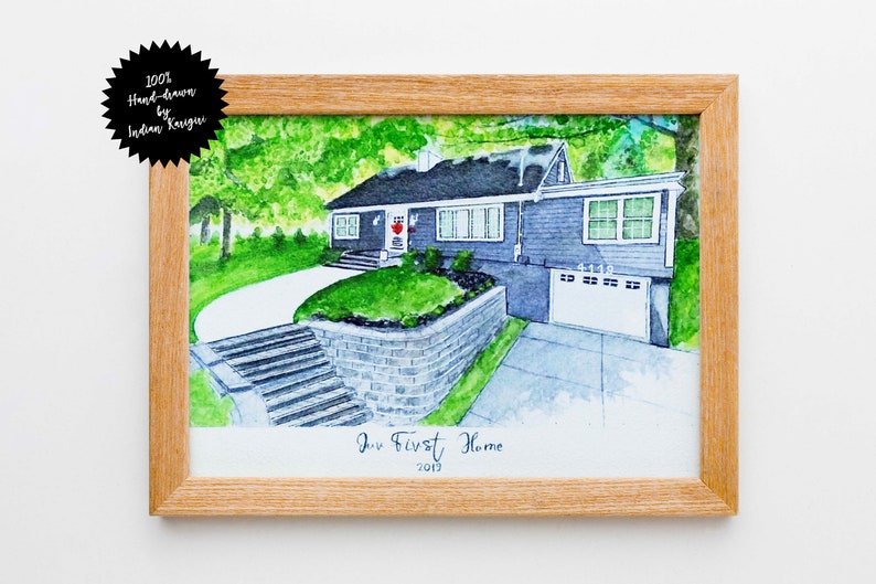 House Drawing From Photo,House Portrait From Photo,House Painting From Photo,Hand drawn House Portrait,Watercolor House From Photo,House ske