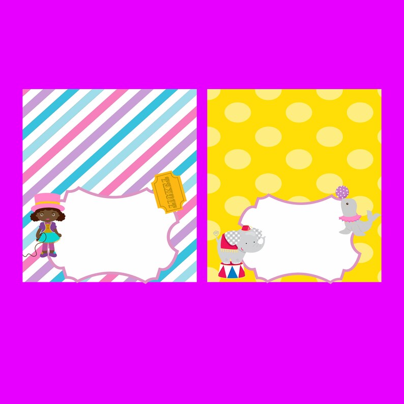 Circus Food Labels Birthday Party Food Labels Party Food Etsy