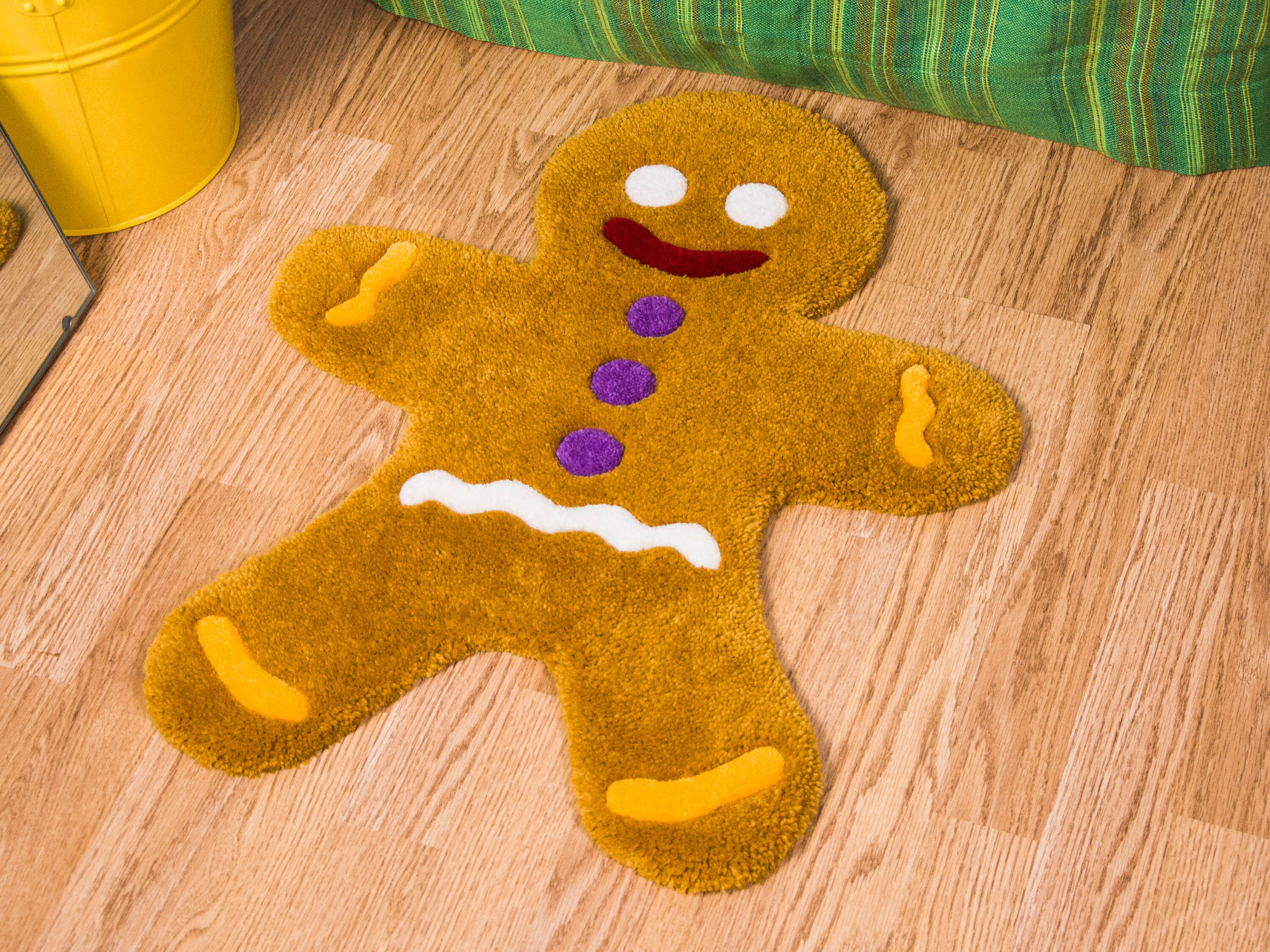 Tufted Gingerbread Man Rug - Handmade Tufted Rug, Floor Rug ...