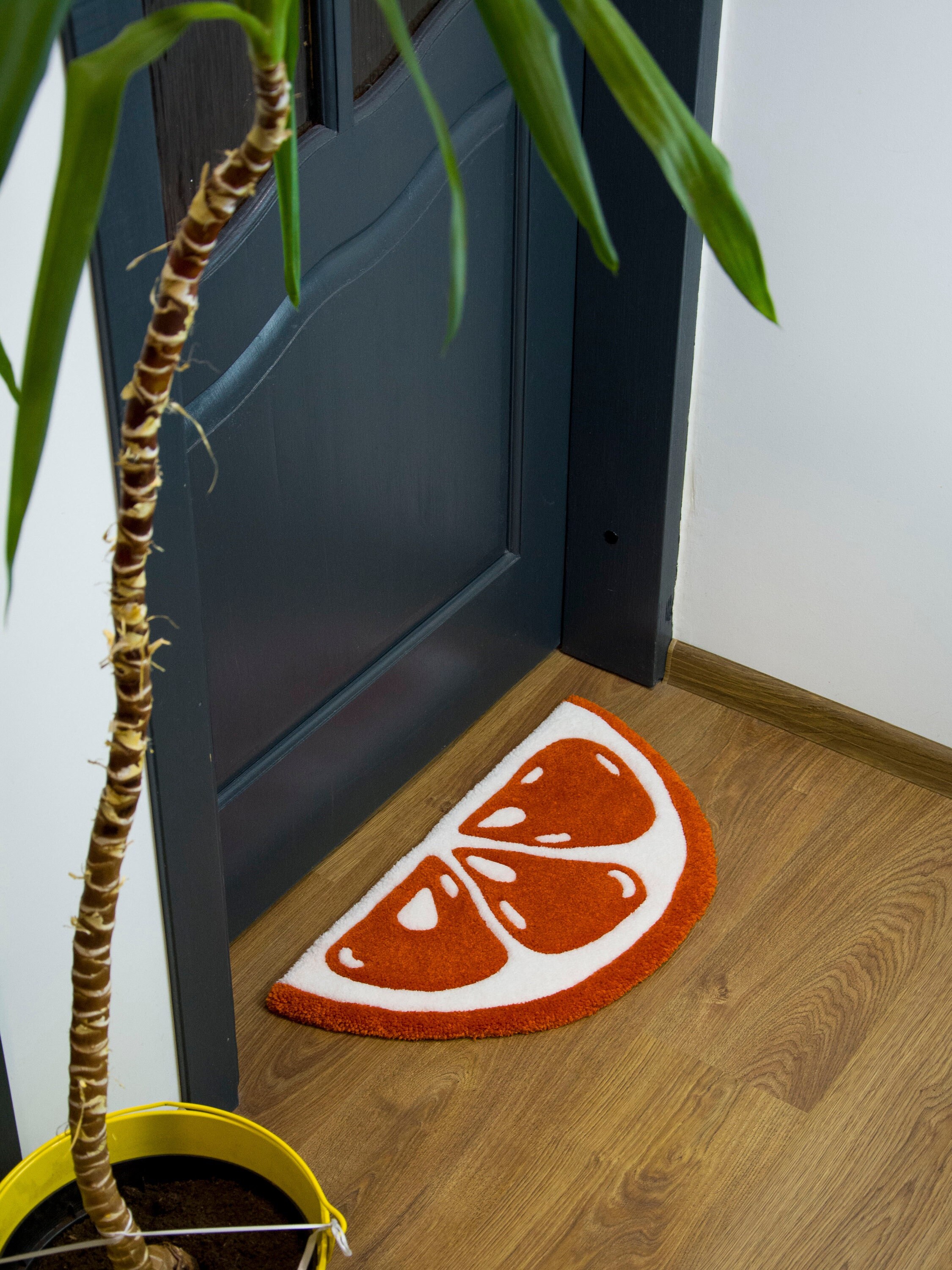 Slice Rugs Orange Slice Rug, Handmade Tufted Rug, Living Room Rug, Housewarming ...