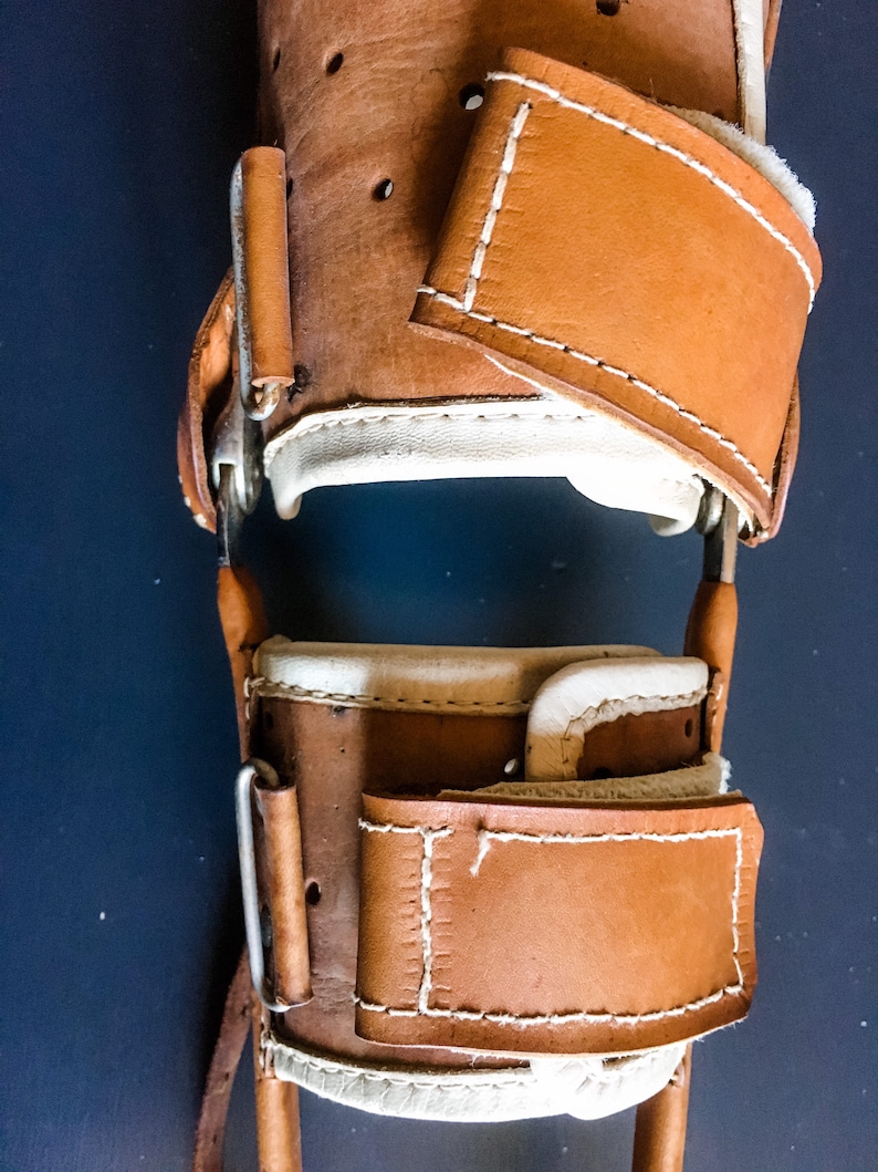1960s Vintage French Orthopaedic Leather Leg Brace for a Etsy