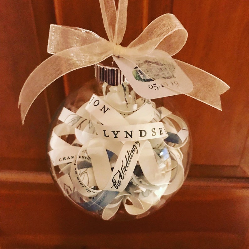 Wedding Invitation Keepsake Ornament Wedding Gifts Christmas Ornaments