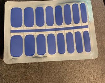 Blue fingernail polish stickers