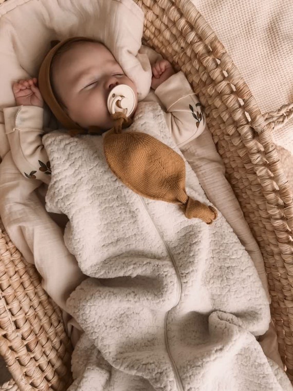 Baby Sleeping Bag Beige Sherpa Sleeper Etsy