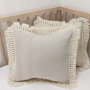 Cushion - ALIX with FRINGE and LINEN