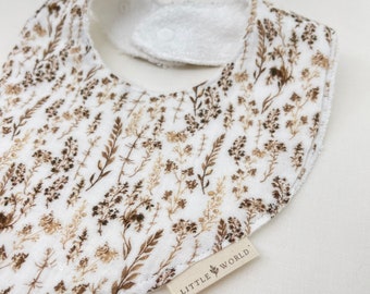 BIB bandana style Cotton / Linen and Bamboo Ratine - Wild grass