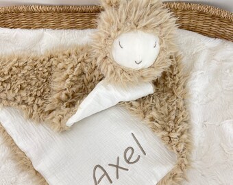 Mini Charlie with Lama head Blanket - BEIGE