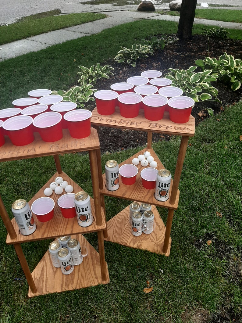 Beer Pong Table Set Personalized & Unfinished Wood Etsy