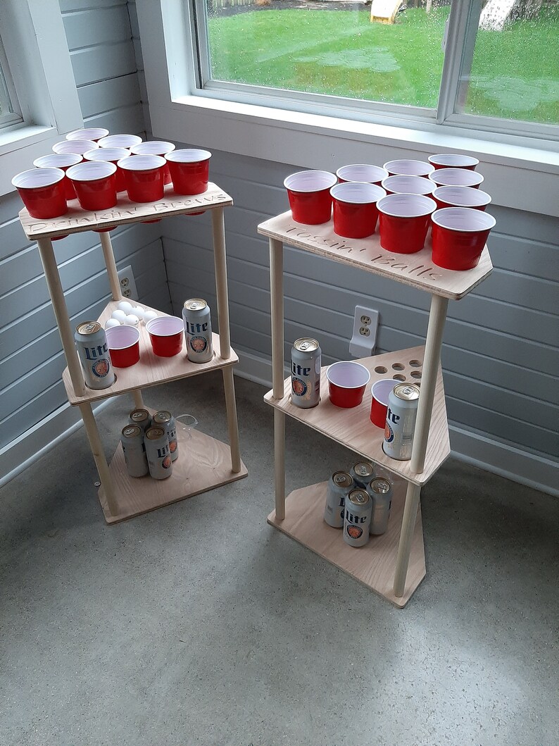Beer Pong Table Set Personalized & Unfinished Wood Etsy