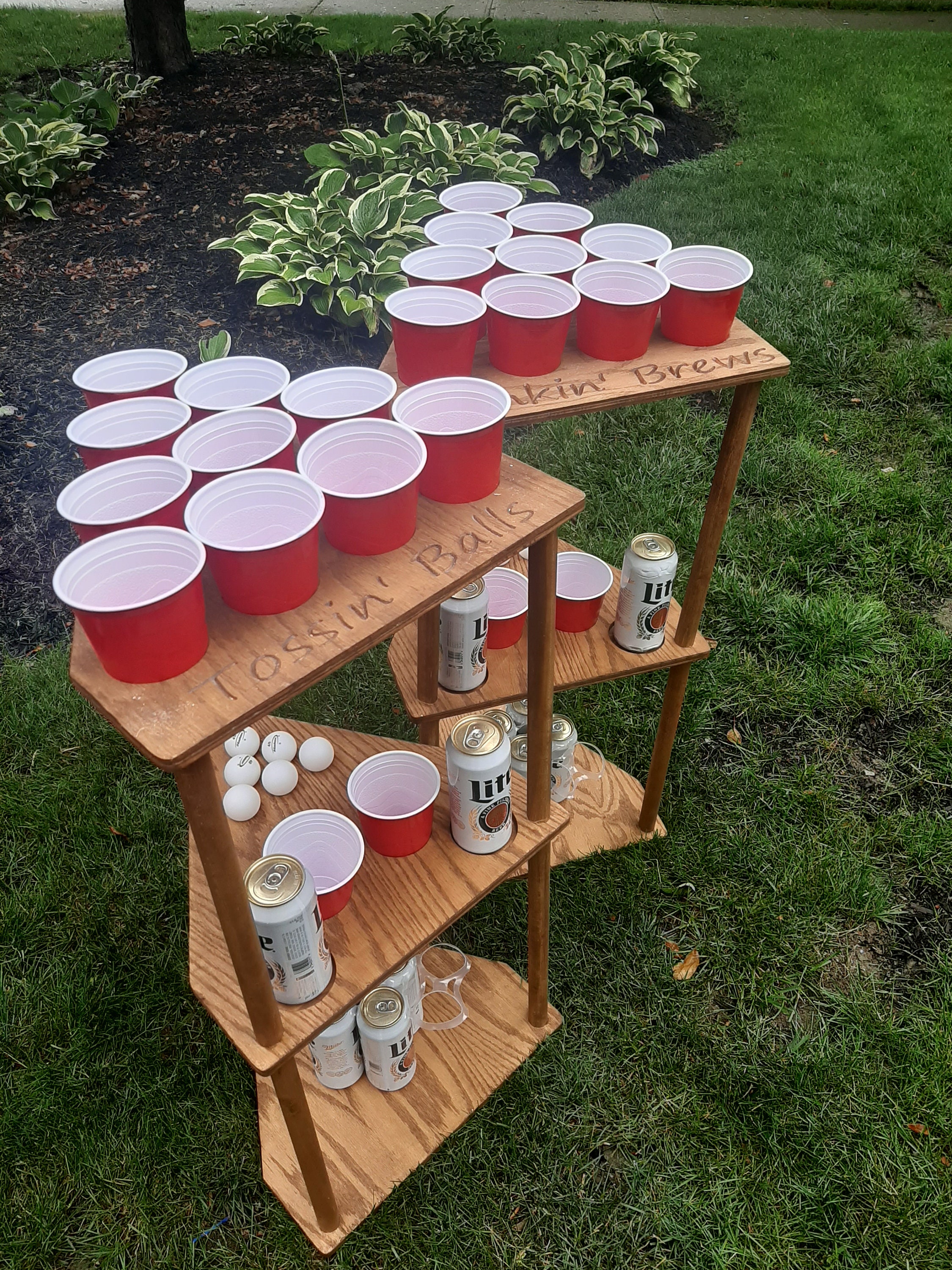 Beer Pong Table Set Personalized & Unfinished Wood Etsy