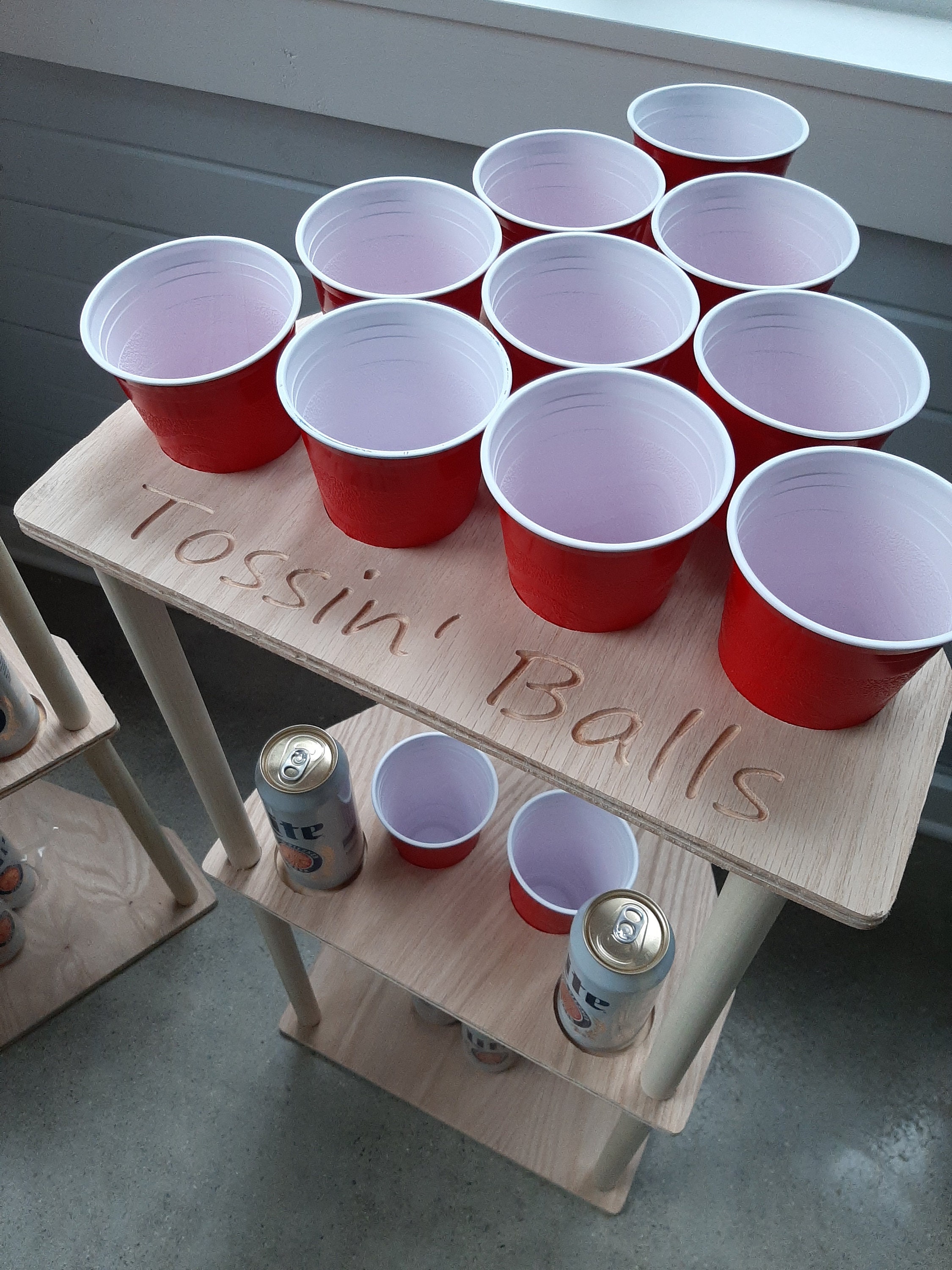 Beer Pong Table Set Personalized & Unfinished Wood Etsy