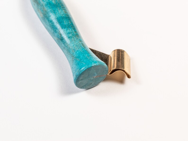 Blue Dyed Maple Oblique Calligraphy Dip Pen