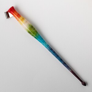 Regenboogkalligrafiepenhouder - nikkelzilveren flens