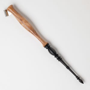 Hickory en ebbenhout - kalligrafiepenhouder - schuine flens