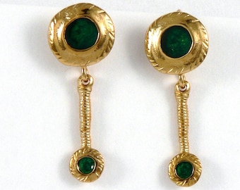 Roman Gold und Emaille Ohrringe