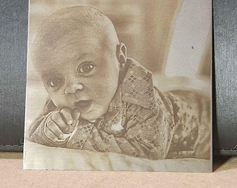 Personalized Laser-Engraved Stainless Steel Photo