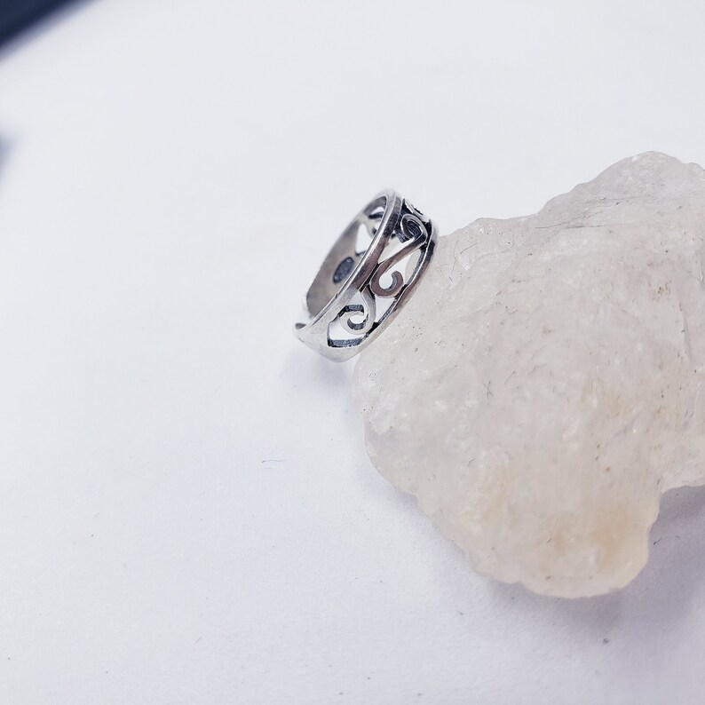 Sterling Silver Open Scroll Toe Ring Adjustable