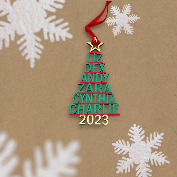 Christmas Tree Names Ornament (2024 now!)
