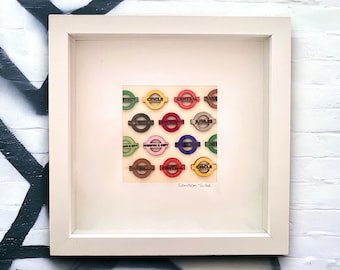 London Underground Shadowbox – Laser-Cut Tube Map Wall Art (Framed)