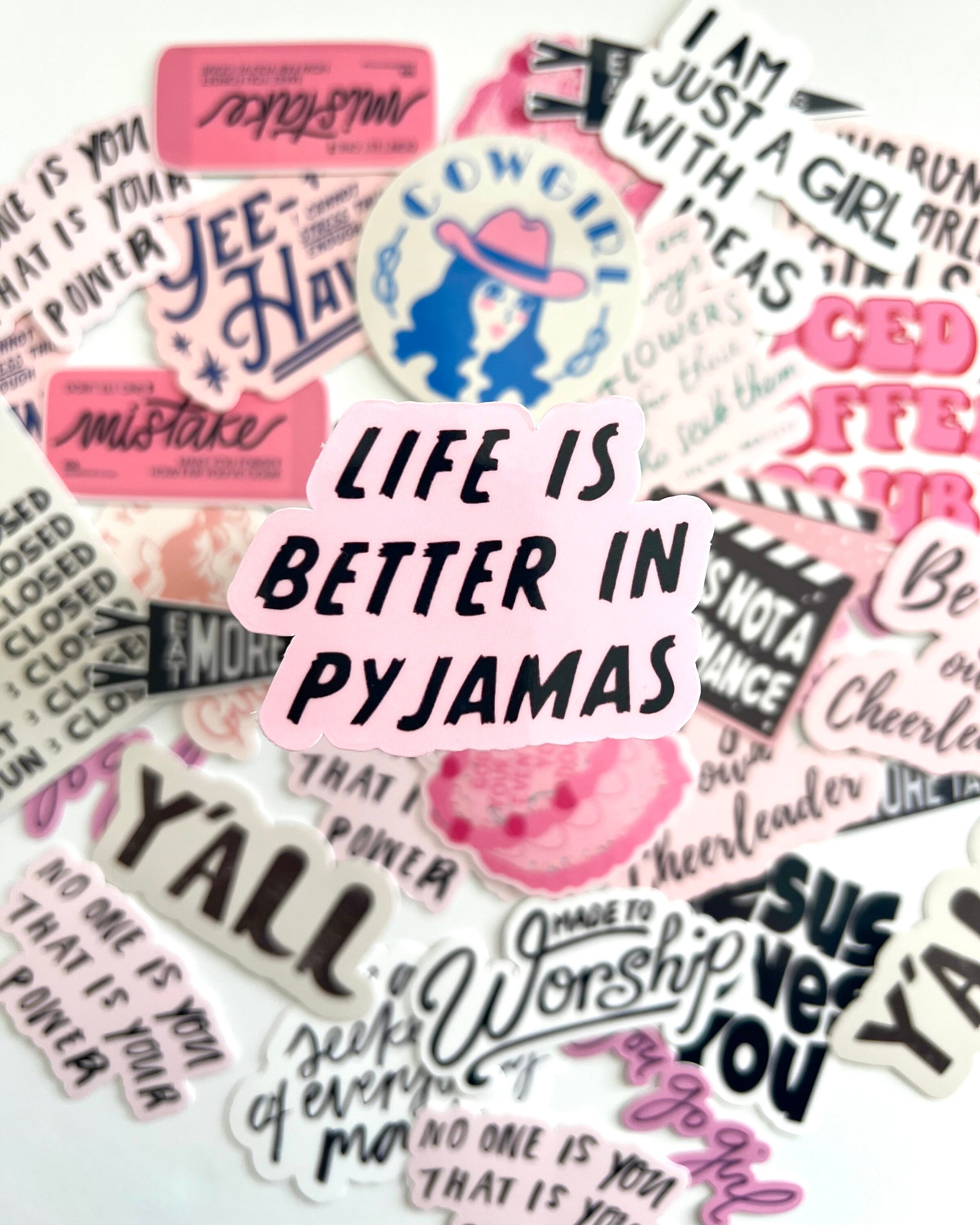 Life is Better in Pyjamas Sticker - Etsy