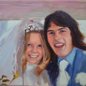 Custom Wedding Oil Painting On Canvas Custom Portrait Painting Couple Portrait From Photo Custom Anniversary Gift Wedding Gift