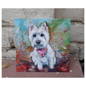 Handmade Gifts for Pet Lovers Hand Painted Dog Portrait Custom Dog Portrait Gift Dog Lover Canvas Dog Portrait Birthday Gift Pet memory