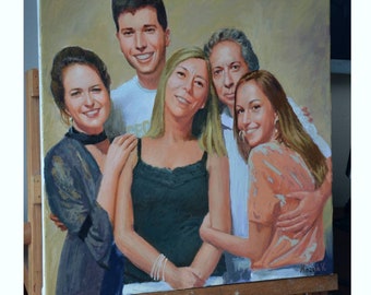 Commission Portrait from photo Mother's Day Gift for Mom Custom portrait  painting Commission oil Painting Art Commission Custom Painting