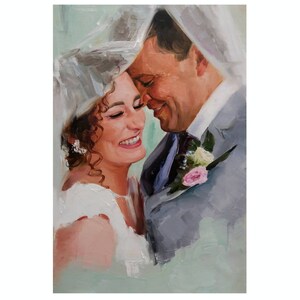Custom Wedding Oil Portrait Custom Family oil Painting Custom Portrait from photo Comission Painting from photo Family Art Commission Gift