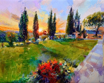 Custom Landscape Painting from Photo, Vacation Photo Painting, Impasto Oil Painting, Personalized Travel Memory Wall Art