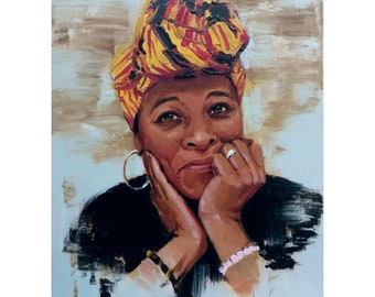 Custom Oil Painting Portrait: Commissioned Art from Photo on Canvas