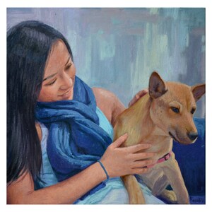 Commission Portrait from photo/Custom portrait painting from photo/Custom oil painting on canvas/Custom Family Portrait/gift for her/wife