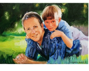 Custom Oil Portrait Painting from Photo: Personalized Art Commission