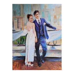 Custom Oil Painting Portrait: Wedding, Family, Couple Art Commission