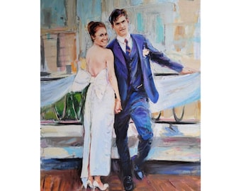 Custom Oil Painting Portrait: Wedding, Family, Couple Art Commission