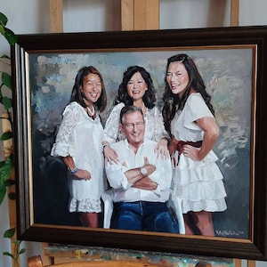 Custom Family painting portrait commission family painting from photo Custom oil painting Commission portrait on canvas Handpainted portrait