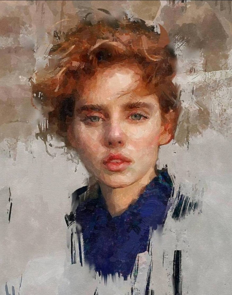 Custom Oil Painting From Photo Custom Oil Portrait From Photo Etsy