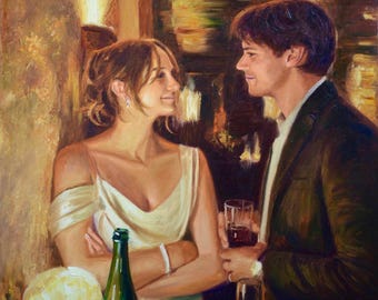 Wedding Day Memories Turned into Art | Personalized Portrait from Photo | Anniversary Gif | Hand Painted Wedding Portrait